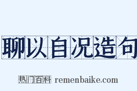 聊以自况造句是什么意思的图片